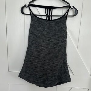 Lululemon Women’s Gray Strappy Tank with Built-In Bra, Size 6